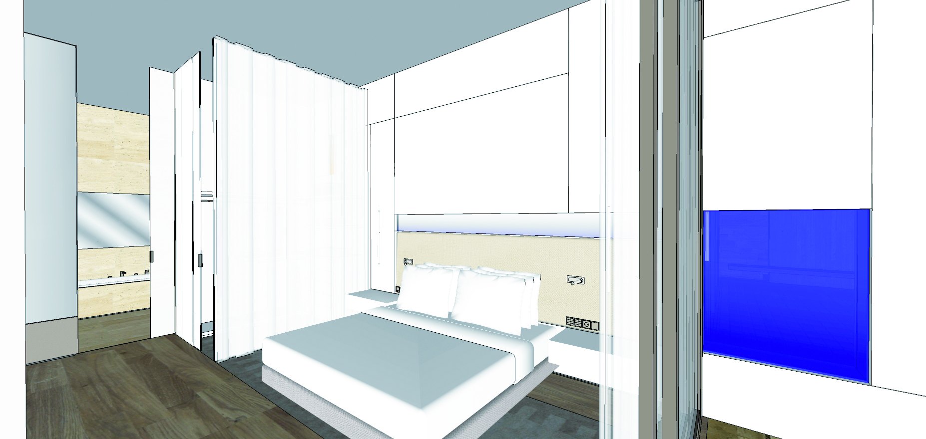 Palmalife Marina Hotel — Bungalow Rooms — original drawing 5