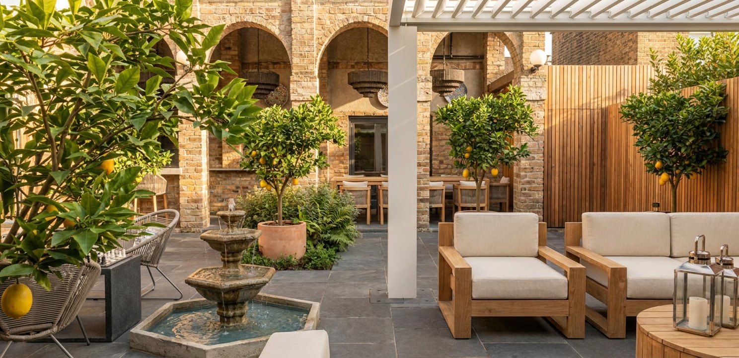 Private Residence — Mill Basin — Revised design, Back Yard Terrace & Garden 7